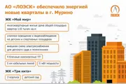 «ЛОЭСК» подключил к своим сетям два новых жилых комплекса в Мурино
